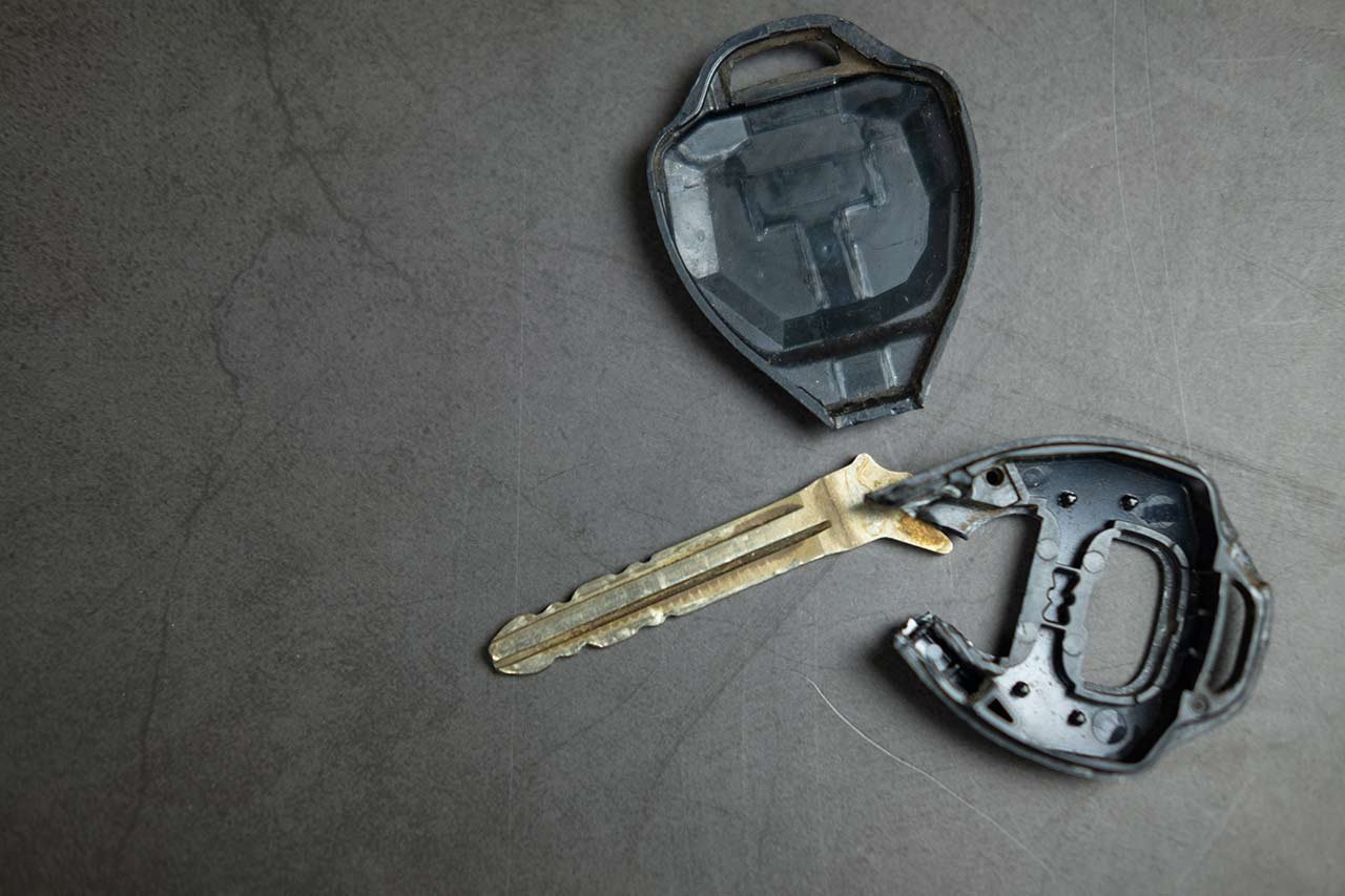 broken car key